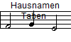 Hausnamen
Taben 